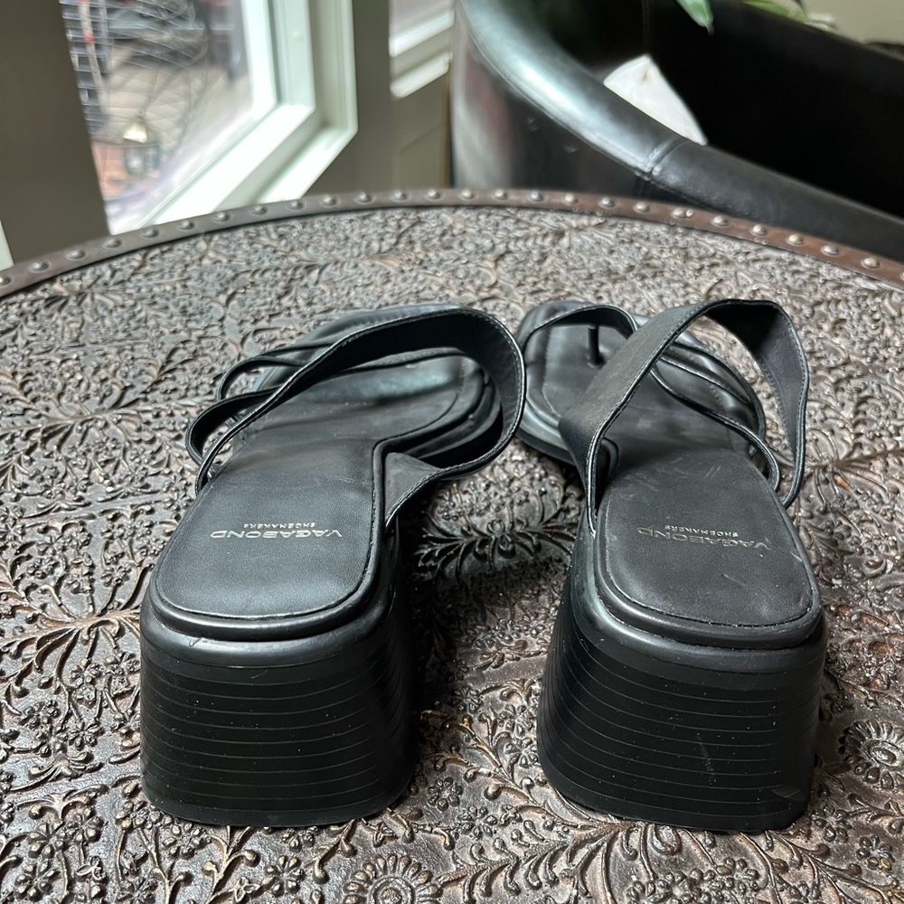 NEW VAGABOND INES STRAPPY SANDALS IN BLACK LEATHER 40 10 - Picture 7 of 9